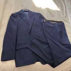 Men’s Haggar Slim Fit Suit - Navy Texture - 38R/32x32