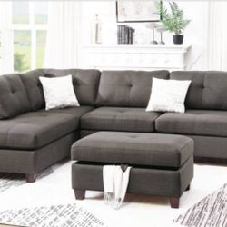 Sectional Sofa + Ottoman