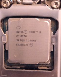 Intel Core i7-8700 CPU 6x Core/12x Thread 3.2/4.6GHz Socket LGA 1151