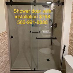 Double Sliding Shower Glass Door 