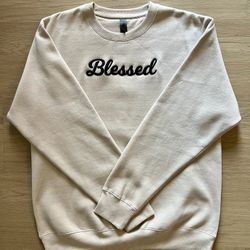 Blessed Saved 3D Puff Embroidery Design Religious 
