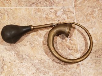 Antique Vintage Old Carriage Car Brass Tube Horn