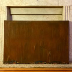 Unique Real Rust Canvas Abstract N.4