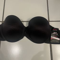 Maidenform Strapless Black Bra 38D