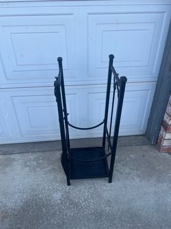 Fireplace Log Rack with Tools