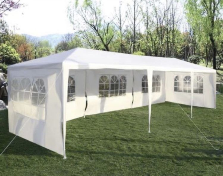 💯Brand New 10'x30' Heavy Duty Canopy Gazebo Outdoor Party Wedding Tent Pavilion with 5 Removable Side Walls