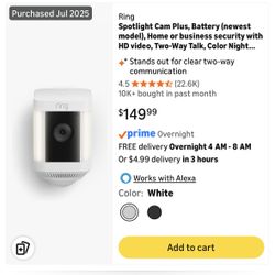 Ring Spotlight Camera Plus NEW in The Box