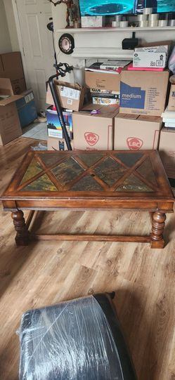 Wood & Slate Coffee Table