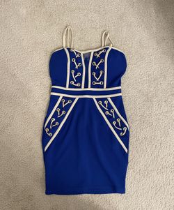 Fashion Nova Royal Blue Mini Dress Size Small NWT