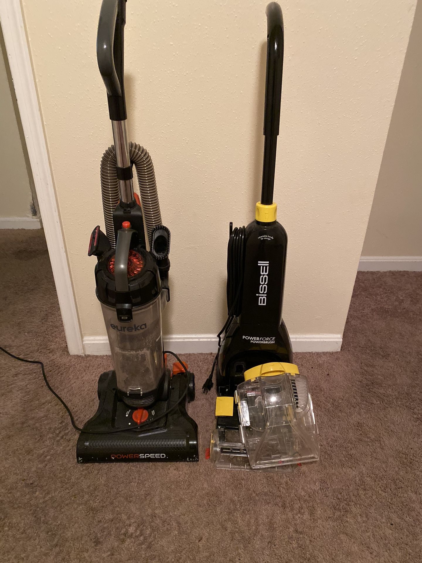 Vacuum and rug cleaner both