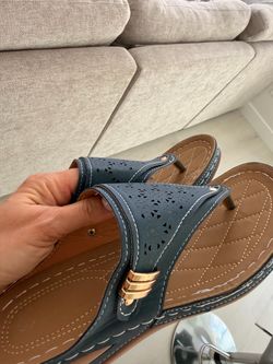 Leather slippers