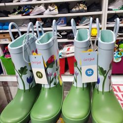 New Girls Rain Boots Size 11 & 12