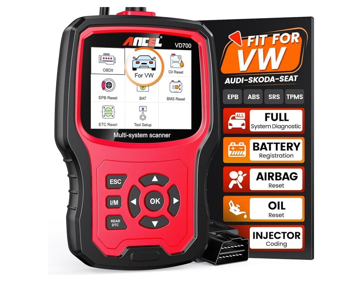Ancel VD700 All System Diagnostic ABS SRS DPF Oil Car OBD2 Scanner Code Reader
