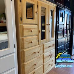 Natural Wardrobe Pinewood Closet Ropero Bonito Bone Yellow 
