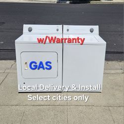 Clean Good Working Washer & GAS Dryer Set Local Delivery With Warranty 