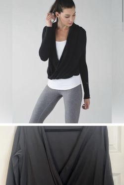 Lululemon Black Drape Cardigan 