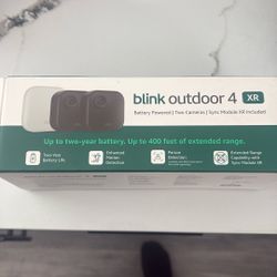 Blink Outdoor 4 XR – two-year battery wireless camera with 4x security coverage, 1000 ft open-air range or 400 ft with typical use — 2 camera system 