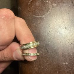 Gold Wedding Bands With Diamonds His And Hers 