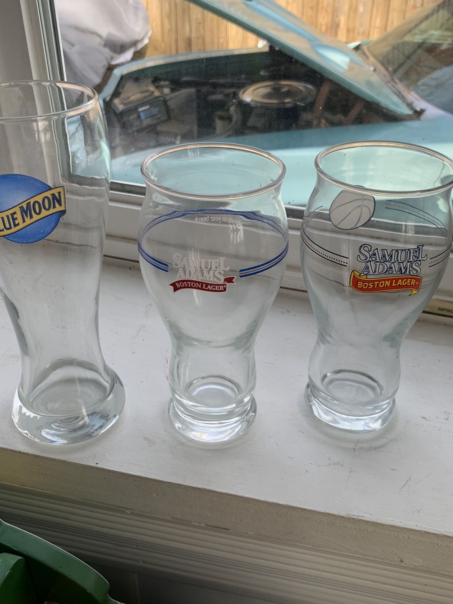 Sam Adams & Blue Moon Beer Glasses