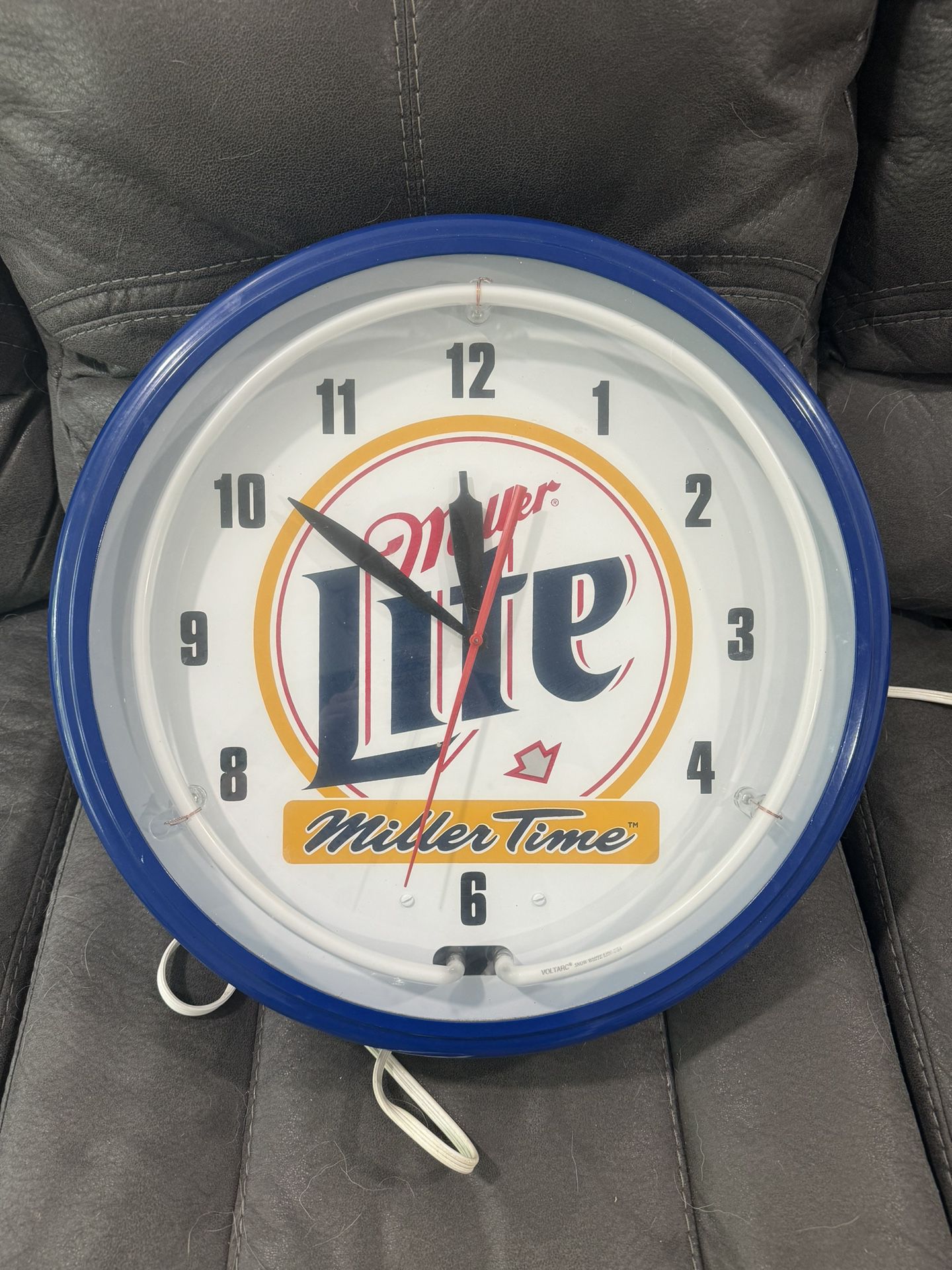 1999 Miller Lite “Miller Time” Neon Clock