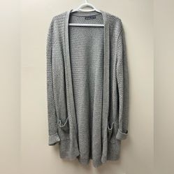 Abercrombie &amp; Fitch Long Grey Knit Cardigan
