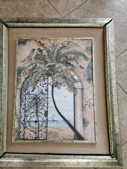 LARGE  FRAMED PAINTING  37 L x 31 W