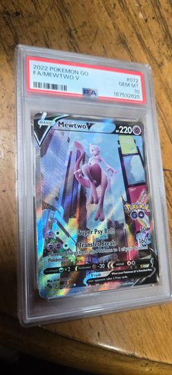 PSA 10 Mewtwo V Full Art 2022 Pokémon GO #072