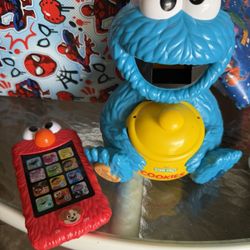 Elmo Toddler Baby Phone Talking Noise Making Cookie Monster Counting Cookies Learning Toy 