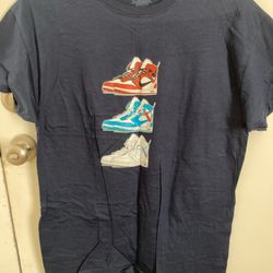Shirt with offwhite jordan one print