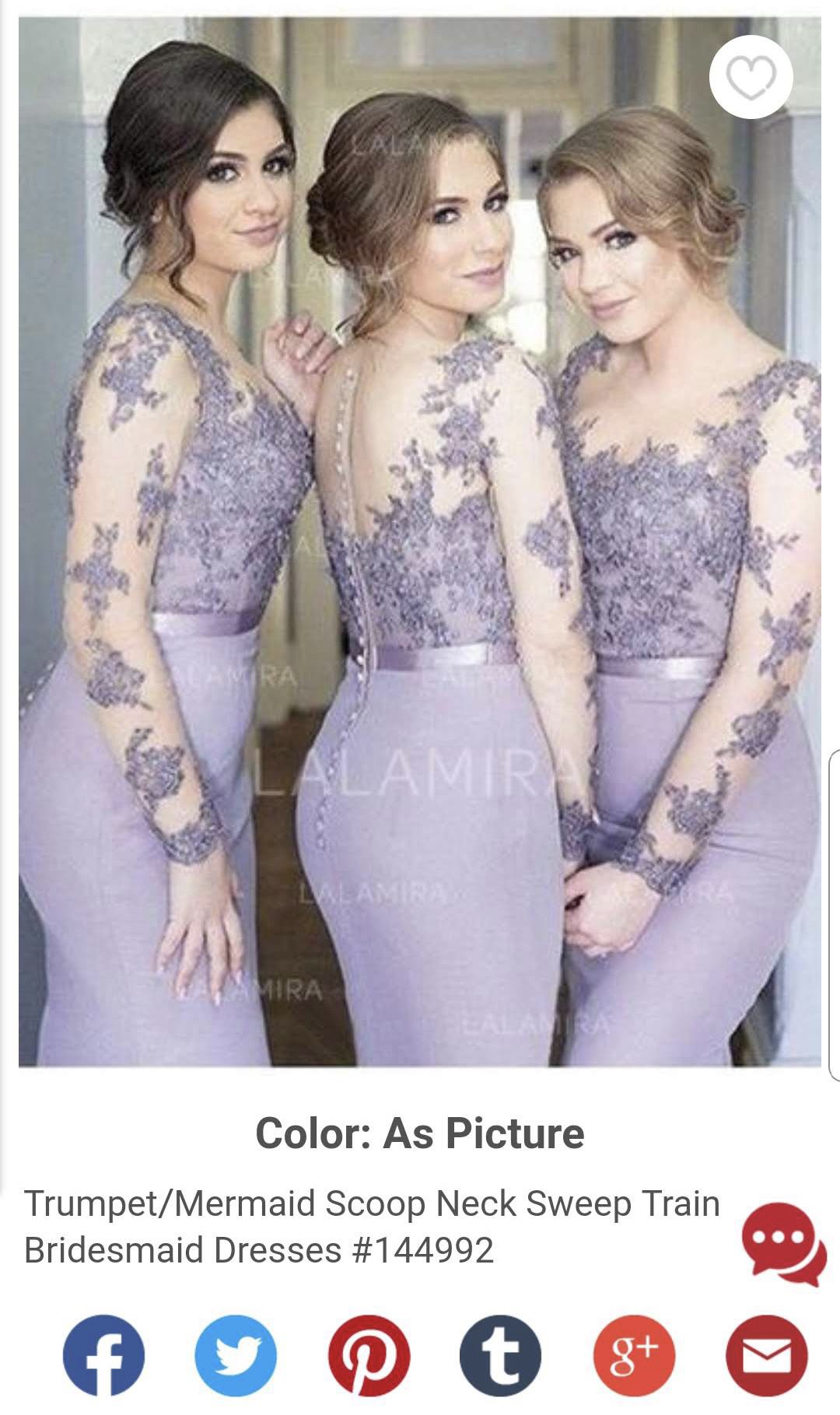 Beautiful Lavender Mermaid Dress