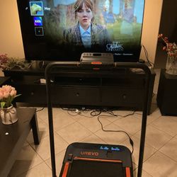 UREVO 2 in 1 Under Desk Treadmill, 2.5HP Folding Electric Treadmill Walking Jogging Machine for Home Office with Remote Control