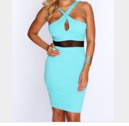 Mint and black large dress