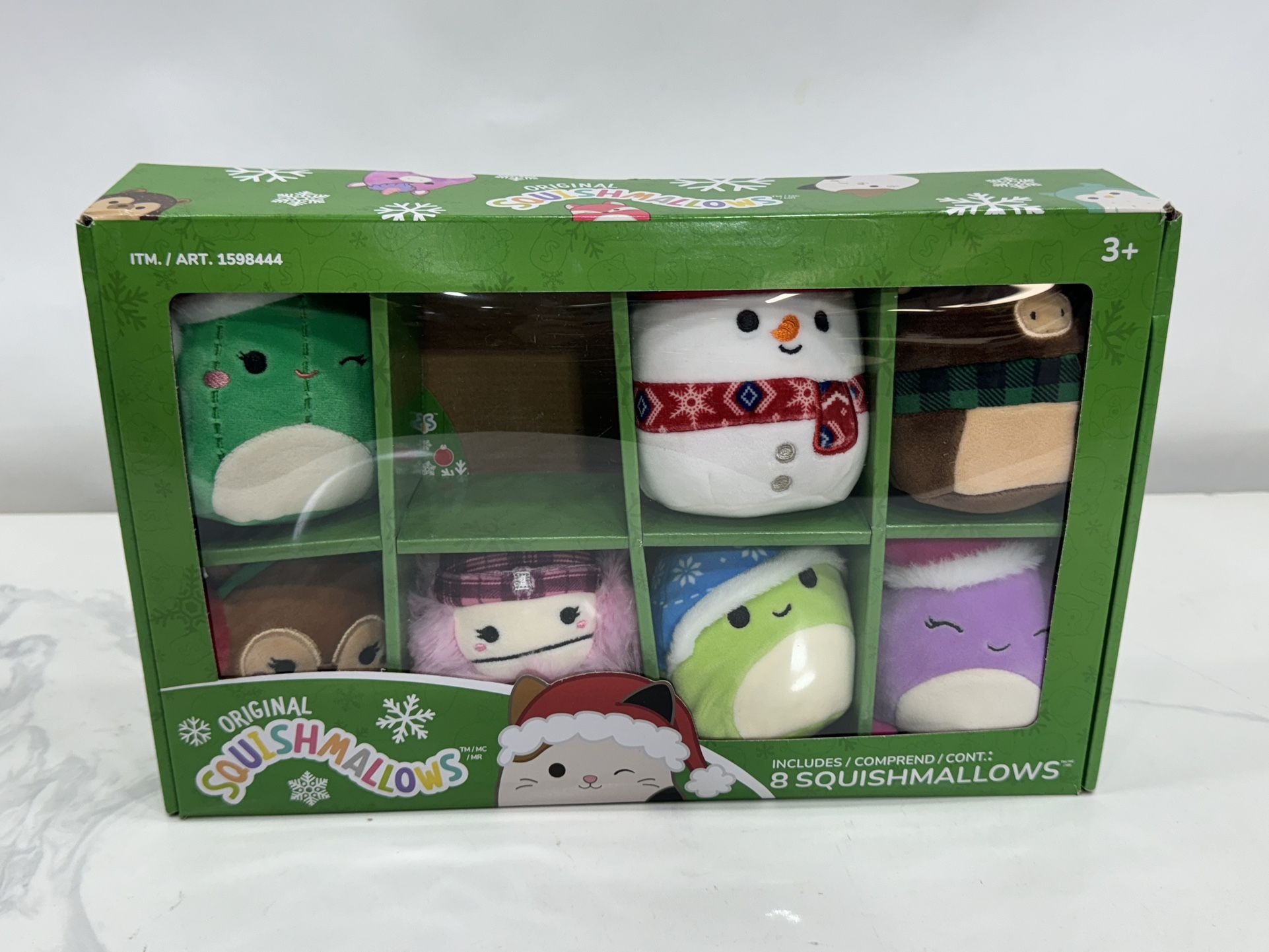 Squishmallows 4-inch Ornament Plush 7-Pack Assorted (Winter) Christmas
