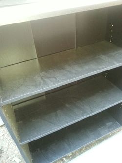 2 black shelves