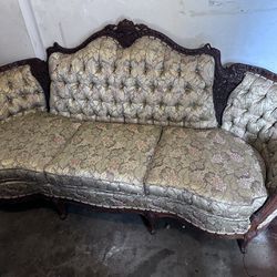 🔴 1920s Deutsch Bros Custom Built Victorian Couch 