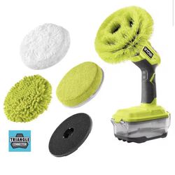 RYOBI ONE+ 18V Cordless Power Scrubber (Tool Only) with 6 in. 4-Piece Microfiber Cleaning Kit