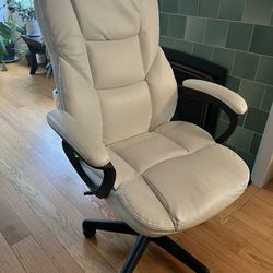 White leather Executive Desk Chair