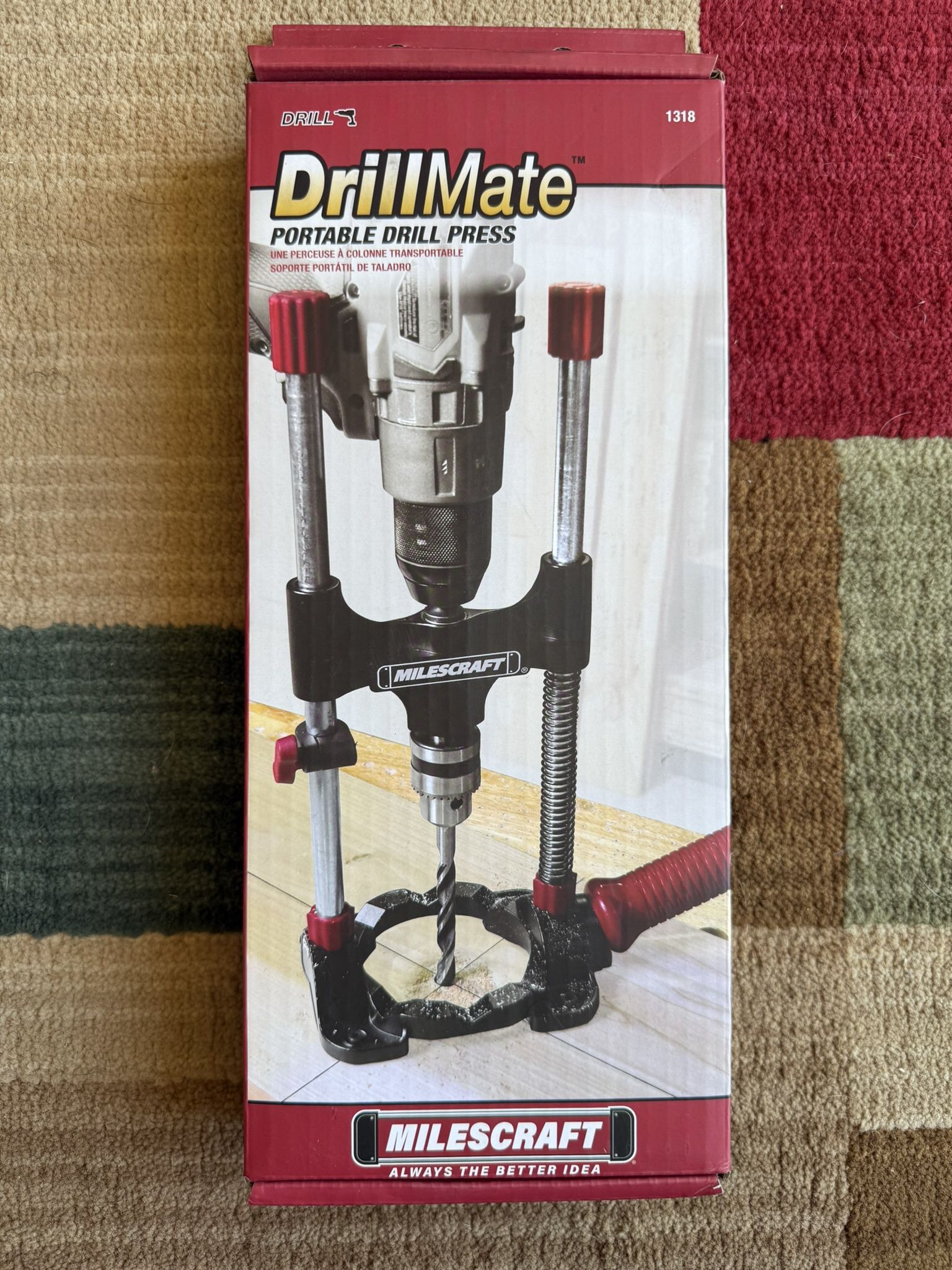 Milescraft 1318 DrillMate Portable Drill Press + Drill Guide Attachment - New