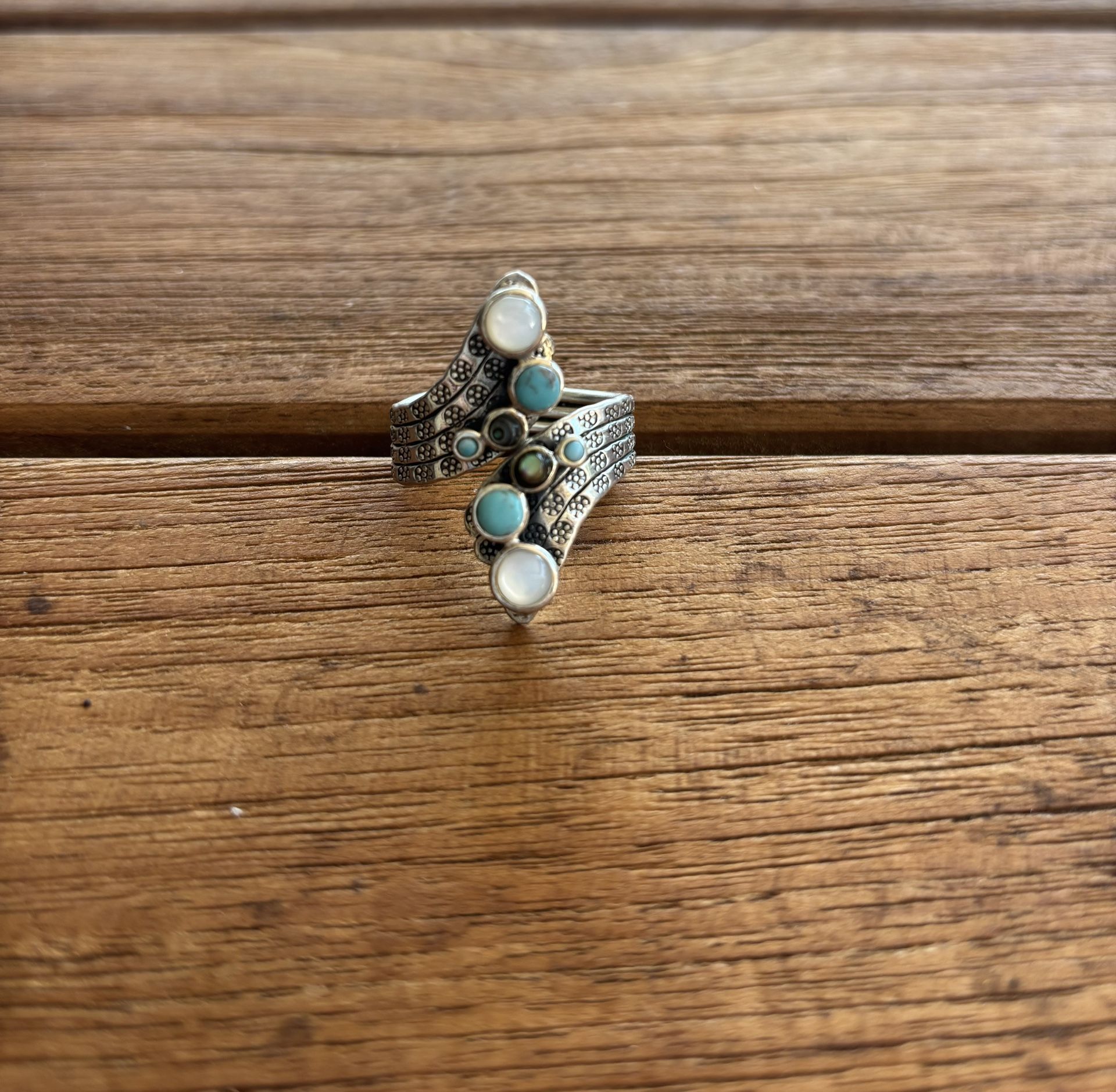 Sterling Silver With Turquoise Unique Ring