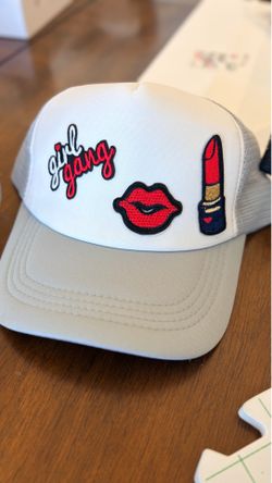 Gray Trucker Cap with Girl Gang Patch