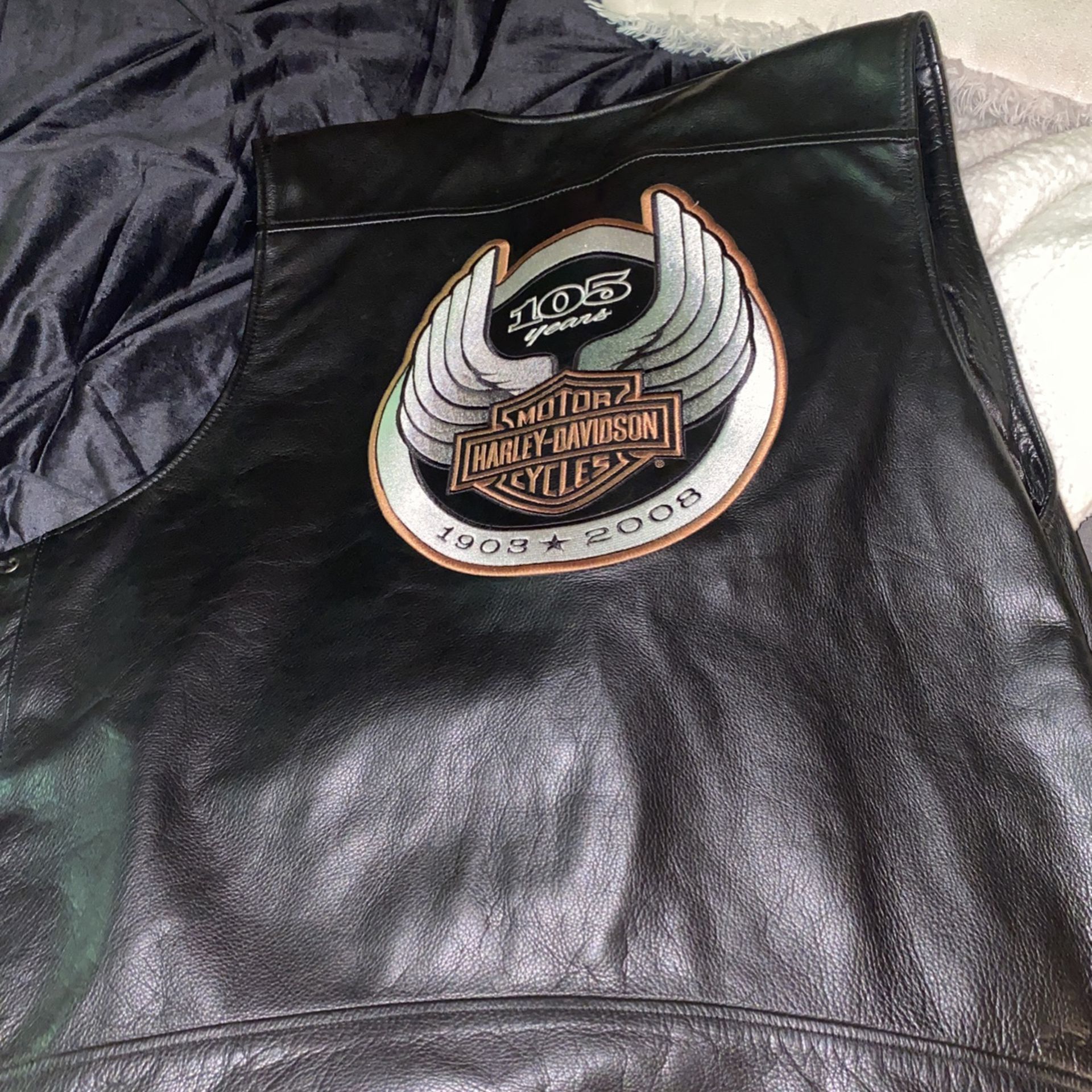 Harley Davidson Leather Vest XL 