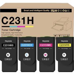 A120-C2325 4 Pack Toner for C231HK0 C231HC0 C231HM0 C231HY0 Replacement