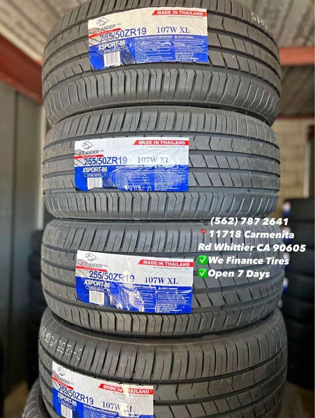 255/50R19 Atlander New Set of Tires Installed and Balanced Set de Llantas Nuevas Instaladas y Balanceadas