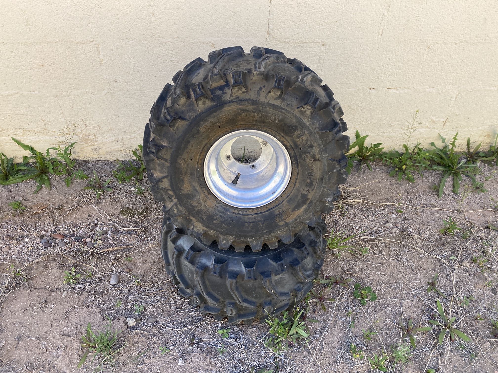 22x12x8 Kenda Bear Claw ATV ATC Quad Tires on 4x110 Aluminum Wheels!