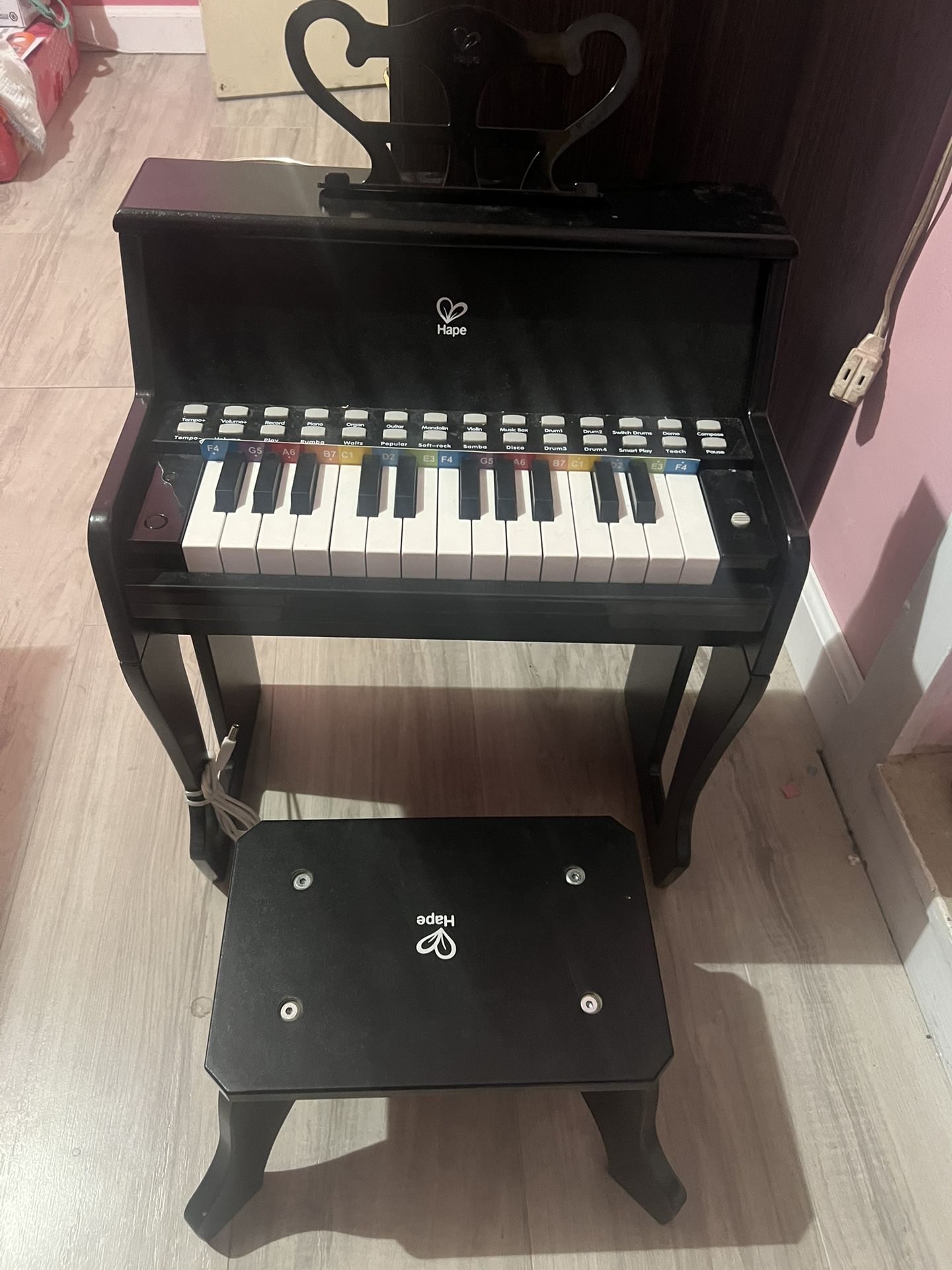 Small Piano With Bench 