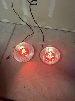2 Clamp-On Heat Lamps w/ Infrared Bulbs – Working, Good Condition