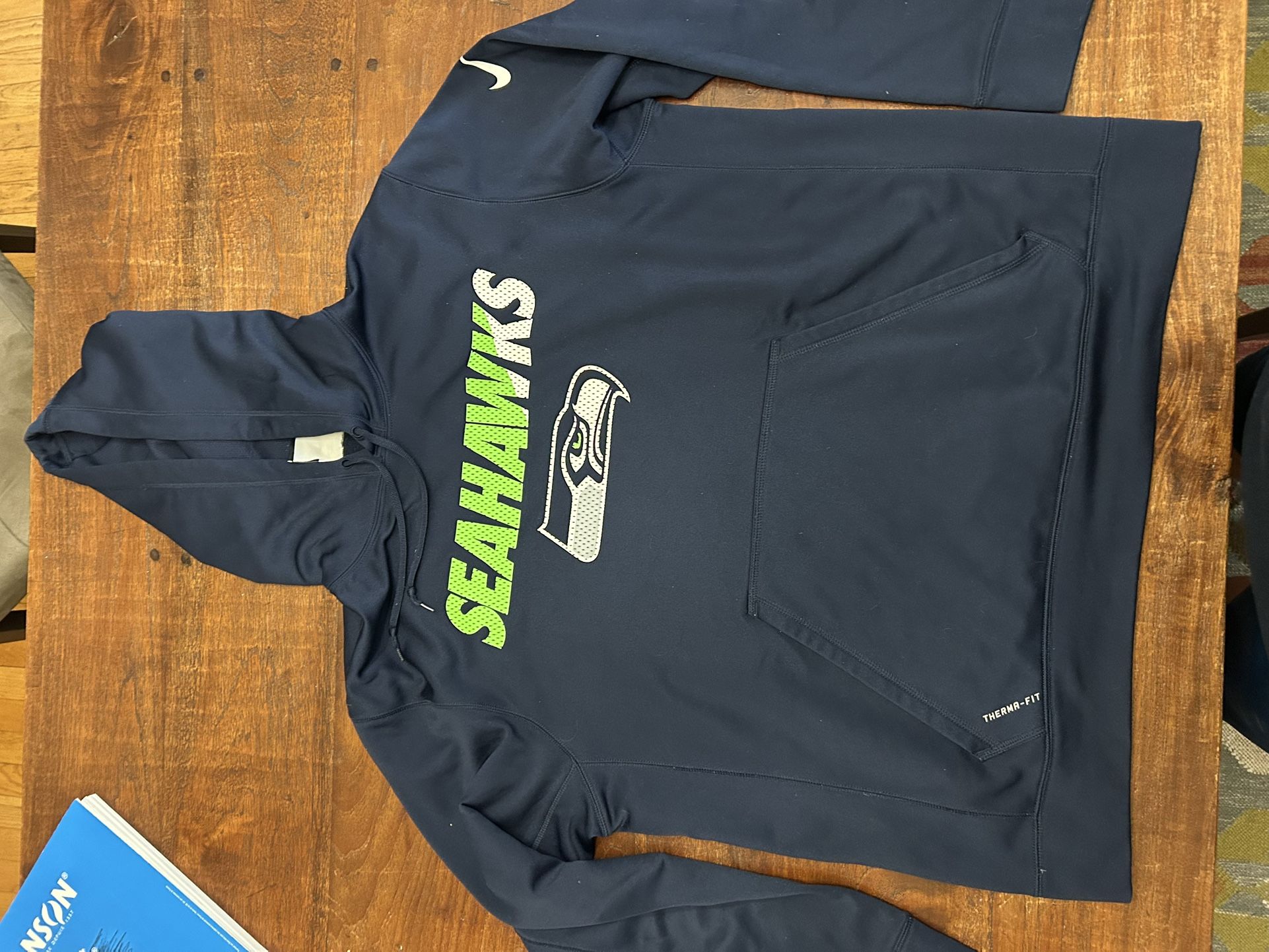 Seattle Seahawks Navy Hoodie (Nike) Size M