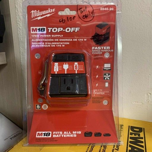 Milwaukee New Top Off Power Supply