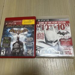 Playstation 3 PS3 Batman Arkham City & Arkham Asylum GAME OF THE YEAR 