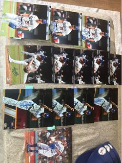 Dodgers signed 8x10 with mlb authenticity and large hats